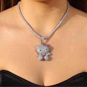 Hello kitty tennis Necklace 16inch